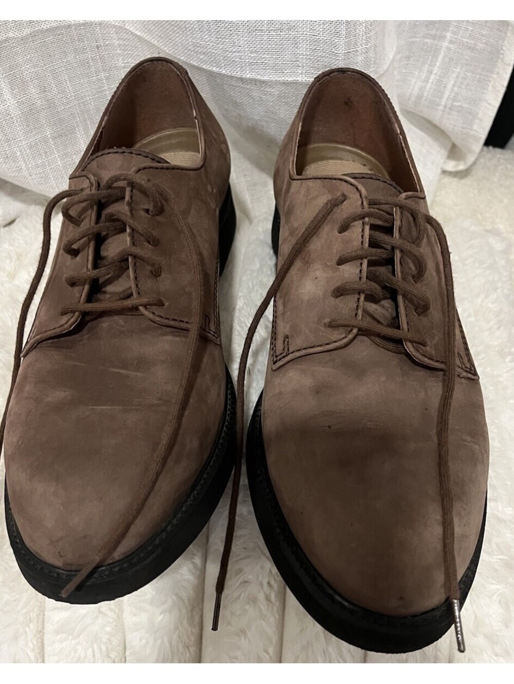 Rockport Men's Brown Leather Oxford Dress Shoes Lace-Up Almond Toe Size 9.5